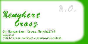 menyhert orosz business card